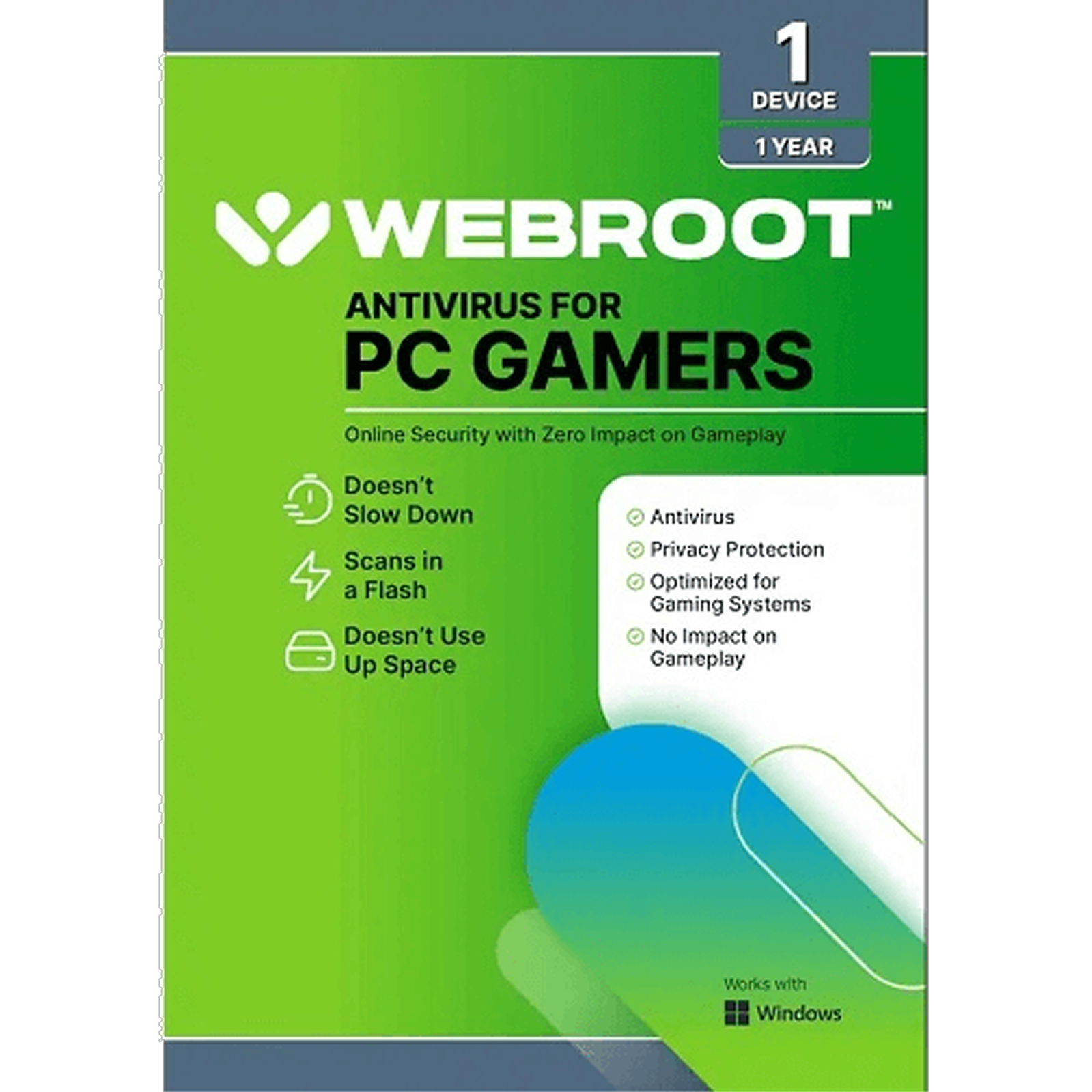 Webroot SecureAnywhere Antivirus for PC Gamers - 1-Year / 1-PC